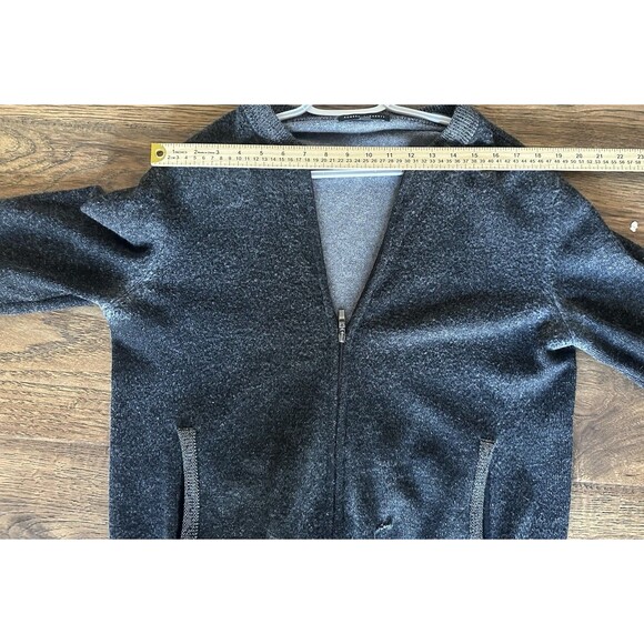 Robert Barakett Merino Wool Zip Sweater Jacket Gray XL Full Zip Bomber - Picture 5 of 9